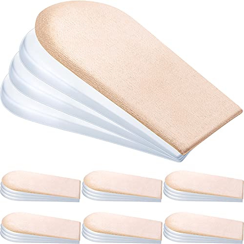 3 Pairs Adjustable Heel Lift Inserts Height Increase Insoles Gel Heel Cushions Pad Invisible Shoes Lift for Leg Length Discrepancies and Heel Pain Men Women (4 Layers)
