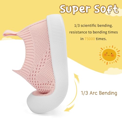 Image of BACSAC Baby Toddler Unisex Infant Shoes Boys Girls Beige Mesh Breathable Non-Slip Soles 6-36 Months