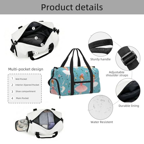 Sac de sport avec compartiment à chaussures étanche et léger - 5