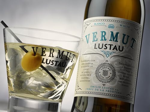 Lustau Vermut White 15% vol. - Geschenkpackung mit Glas - weißer Wermut (1 x 0.75 l)