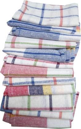 PlantaZee Cotton Kitchen Cleaning Cloth Duster Napkin Set Multipurpose (17″x17″ – inches; Multicolour) -Set of 12