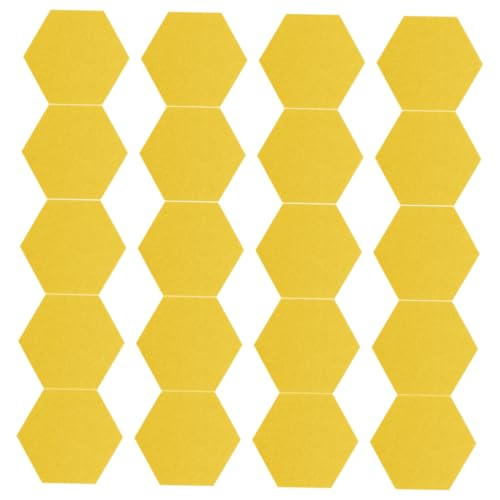 Cabilock 20pcs Felt Acoustic Panels Decorative Memo Pin Board for Soundproofing High Density Noise Absorption Tiles and Office Decor