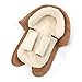 Baby Car Seat Head Body Support & Strap Covers, 2 in 1 Infant Car Seat Insert, Reversible Soft Breathable Newborn Cushion Pads for Preemie, Perfect for Baby Carseats, Strollers, Swings (Brown)