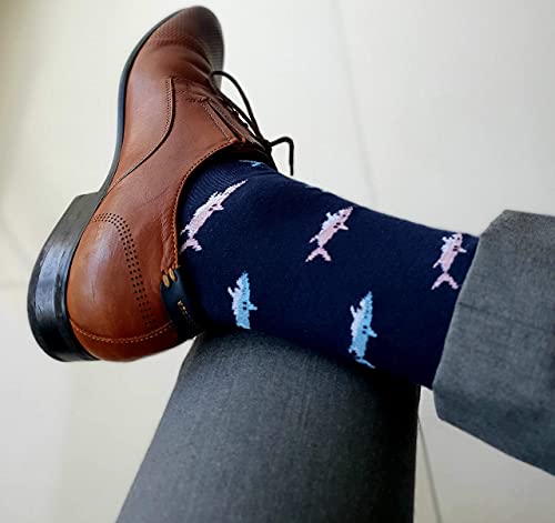 Image of Mint & Oak Printed Crew Socks For Men, Soft Cotton Calf Length Socks, Colorful Sock Gift For Men, Anti-Microbial & Odour Free, Funky Socks - Gift Box of 3
