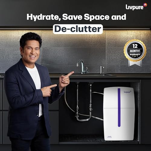 Livpure Stealth Under The Counter Water Purifier, RO+UV 6 Stage Purification Technology, 7L Storage Tank, Sleek And Compact Design view 2