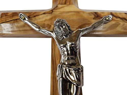 Bethlehem Gifts TM Handcarved from Bethlehem Olive Wood Cross Crucifix (Crucifix, 10")2