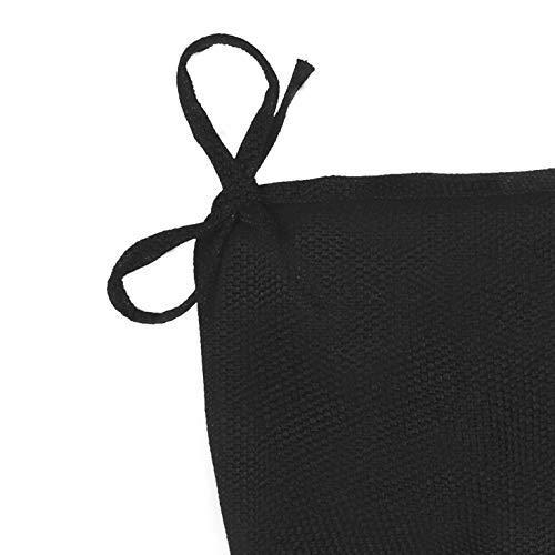 Klear Vu Embrace Rocking Chair Cushions For Living Room, Nursery, Or Home Office, Tufted And Non-Slip Pads, 2 Piece Set, Seat 16"X15" And Seatback 24"X17", Black #TOP2