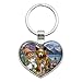 Glacier National Park Montana Animals Bear Eagle Deer Bobcat Wolf Keychain Heart Love Metal Key Chain Ring