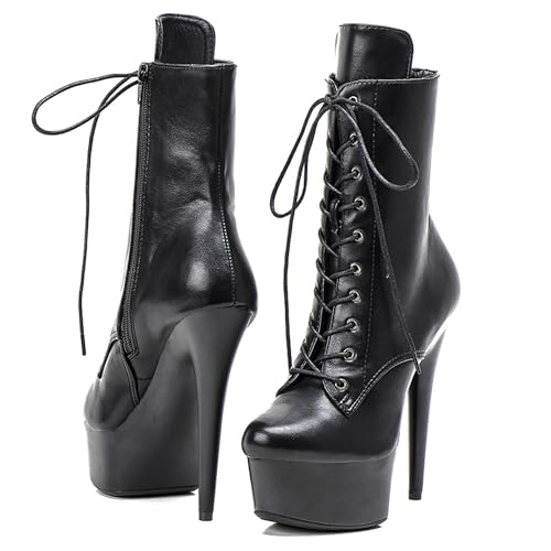 Image of WUXIN H&P 6 in Pole Dance Boot Shoes For Women,Exotic Stiletto Shoes Platform,Stiletto Platform Pole Dancing Ankle Boots Heels