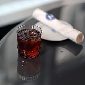 Bormioli Rocco America 20s 1025 oz Rocks Drink Drinking Glasses Clear Set of 4