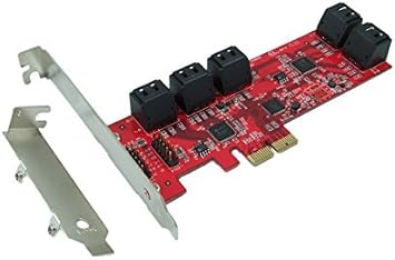 PEX10-SAT 10 Port SATA 6G PCI Express Host Adapter Card - AHCI 6 Gbps SATA III Low Profile PCIe 2.0 Expansion Card