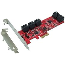 PEX10-SAT 10 Port SATA 6G PCI Express Host Adapter Card - AHCI 6 Gbps SATA III Low Profile PCIe 2.0 Expansion Card