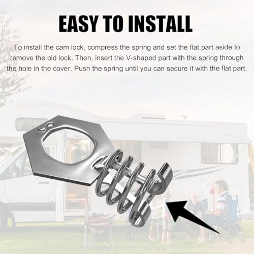 2-Pack Stainless Steel RV Water Heater Cam Lock – Door Latch Fastener For RV, Trailer, And Marine Use