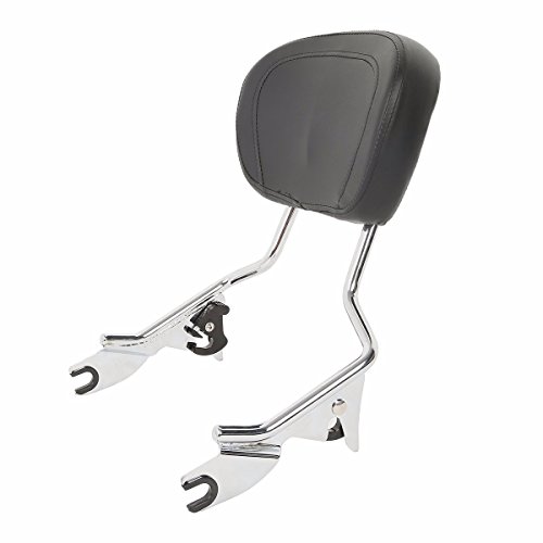 Chrome Harley Backrest Sissy Bar HD Street Glide FLHX 2009-2014 Detachable