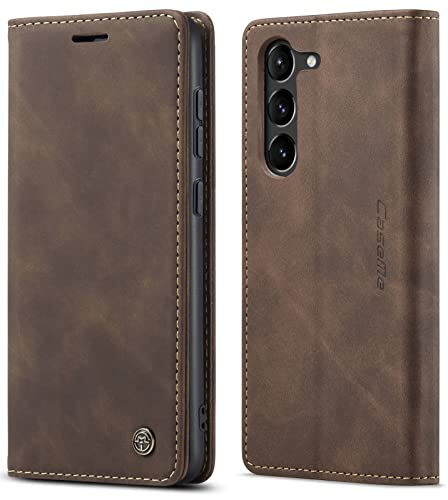 SINIANL Samsung Galaxy S24 Plus Case Wallet, Galaxy S24 Plus Leather Case, Wallet Case Book Folding Flip Case with Kickstand Card Holders Slots Protective Cover for Galaxy S24 Plus / S24+ Coffee