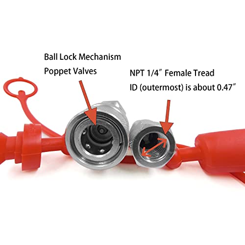 Image of 1 /4 inch NPT Thread ISO 7241-1 Series A Quick Disconnect Coupling set W /dust caps