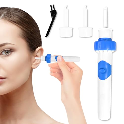 Aspirateur Oreille, Nettoyeur Oreille avec 2 Têtes de Rechange, Cerumen Nettoyage Outil D'élimination Du Cérumen, Cerumen Nettoyage Pour En-Fants Et Adultes