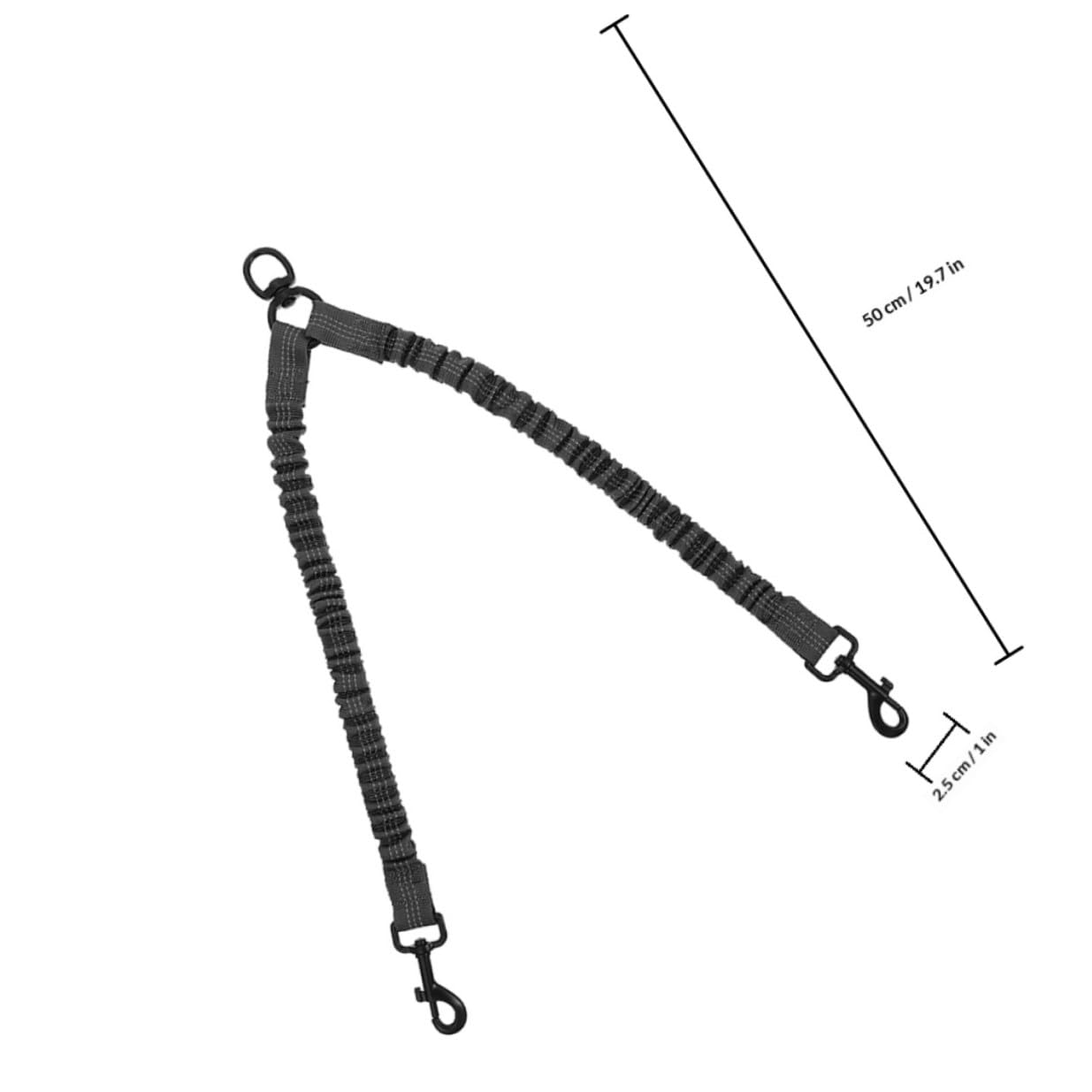 VALICLUD Correa de Tracción Doble Reflectante para Perros Pequeños, 3 Piezas (2 Gris Oscuro 1 Gris Claro), Cuerda Resistente para Paseos y Correr al Aire Libre, Accesorio Seguro