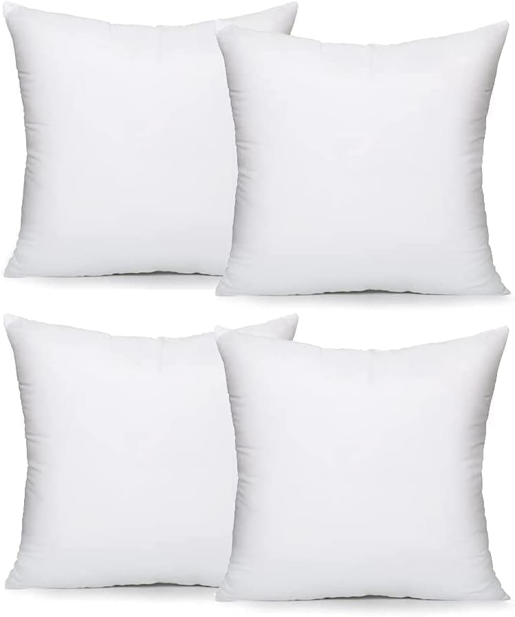 Luxury Super Bounce Microfibre Cushion Pad 80 X 80 Cm (32” X 32 Soft & Cosy Cotton Blend Casing Inner Insert Hypoallergenic Synthetic Cushion Filler, 14 x 14” (35 x 35 cm)-4'