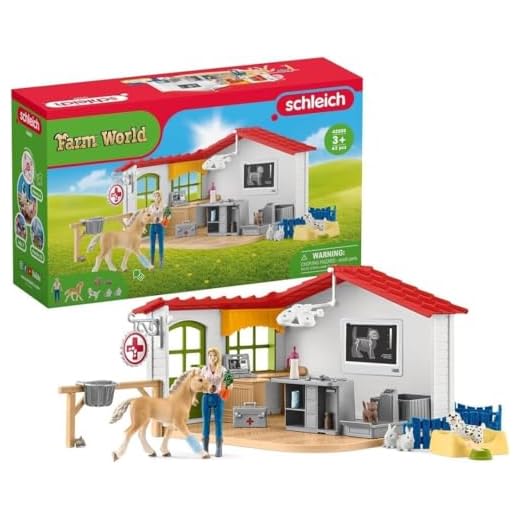 Schleich Farm World - 43Pc Veterinarian Practice With Pets | 42502
