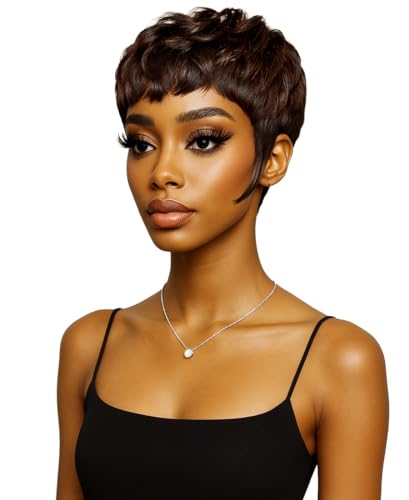 Chade Fashions Short Length Textured Pixie Cut with Tapered Sides