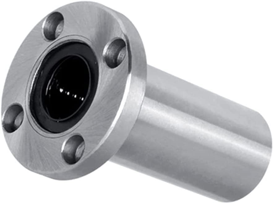 TMP1105 1pc LMF25LUU Long Type Round Flange Linear Bushing Linear Bearing for Linear Shaft CNC 3D Printer Precision