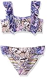 Maaji Girls' Ruffle Trim with Tie Back Bikini Swimsuit Set, Guaira Dream Purple Floral, 2