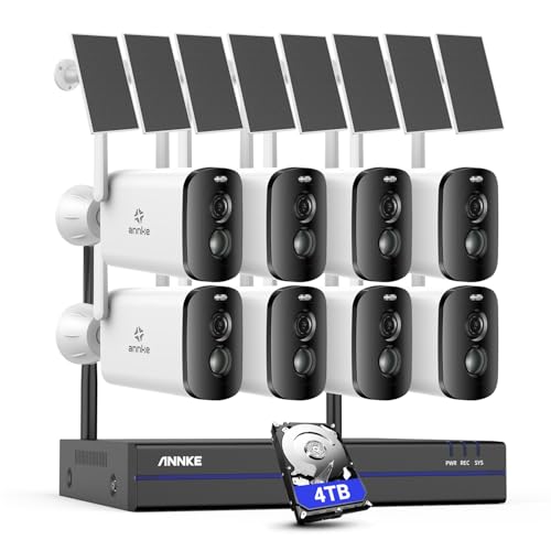 ANNKE Kit Sicurezza WiFi Esterno Con Pannello Solare - 4 Telecamere 4MP, Visione Notturna A Colori, Rilevamento Movimento - Foto 3