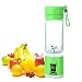 Produktbild Uni-Wert Mini Mixer Tragbare Smoothie Maker Blender Mobiler Standmixer Multifunktionale Mini Entsafter Cup mit USB wiederaufladbare Obst Mixer-Messer 4 Klingen für Home Office Reisen, 380ml Grün