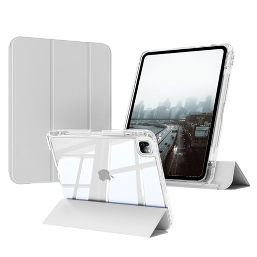 GKABXY �Ή� iPad Air 13�C���` �P�[�X M4/M3/M2 iPad Pro 12.9�C���` ��6/5���� ������ �P�[�X �O���[ | ���O���\ �����A�N���� �J�o�[ �c�u��/���u���X�^���h �y���V�����[ Pencil Pro/��2����