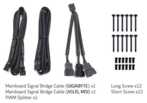 Miniatura 7 de Thermaltake Pure 12 ARGB 5V - Controlador analógico de sincronización de placa base de 16.8 millones de colores, 9 LED direccionables de 4.724in,