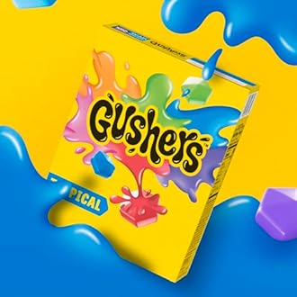 Gushers Fruit Flavored Snacks, Tropical Fruit Flavor, 6 Pouches, 4.8 oz