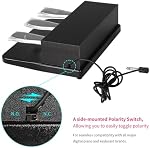 Universal Triple Sustain Pedal Unit for Digital Piano & MIDI Keyboards, 3-in-1 Full Sustain Function Pedal Board with 1/4" (6.35mm) Plug & Polarity Switch