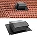 Stainless Steel Roof Vent Cap for 4/6 Inch Ducts, Removable Dryer Vent for Bathroom and Kitchen, Compatible with Flexible Hose, Black(4inch)