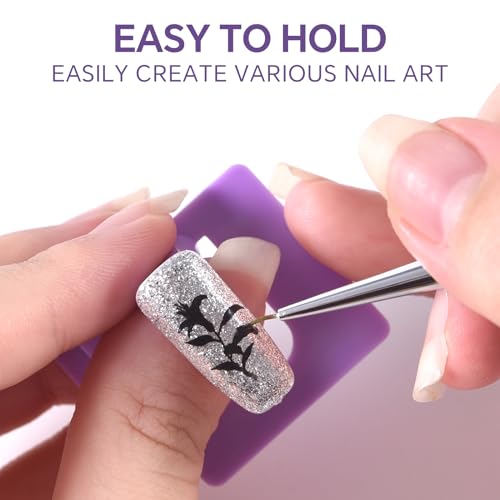 siyuwuro 10 peças de suportes de exibição de unhas de plástico com orifícios, moldura de treinamento