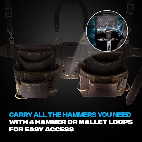 Ox Tools Pro Ultimate 3" Leather & Nylon Small/Medium Tool Belt W