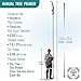 Pole Saws for Tree Trimming, 7.3-27 ft Extendable Tree Trimmers Long Handle Pruner, Sharp Steel Blade and Scissors High Branches Trimming, Tree Pruner, Tree Saw (7.3-27 ft with Scissors)