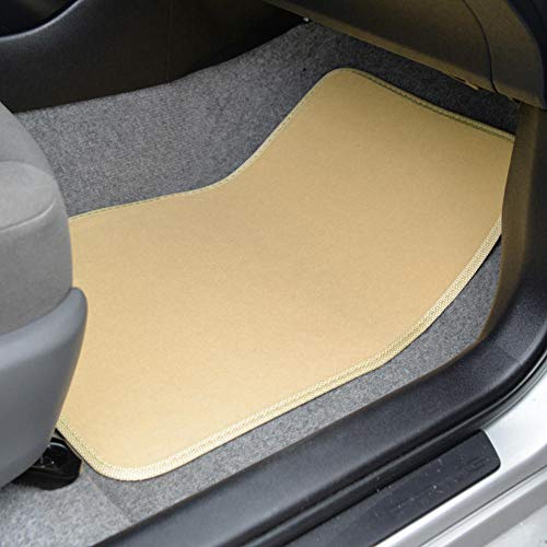 Bdk Light Beige Carpeted 4 Piece Car Suv Floor Mats With Vinyl Heel Pad Car Vehicle Universal Fit (Mt-100-Lb) #TOP3