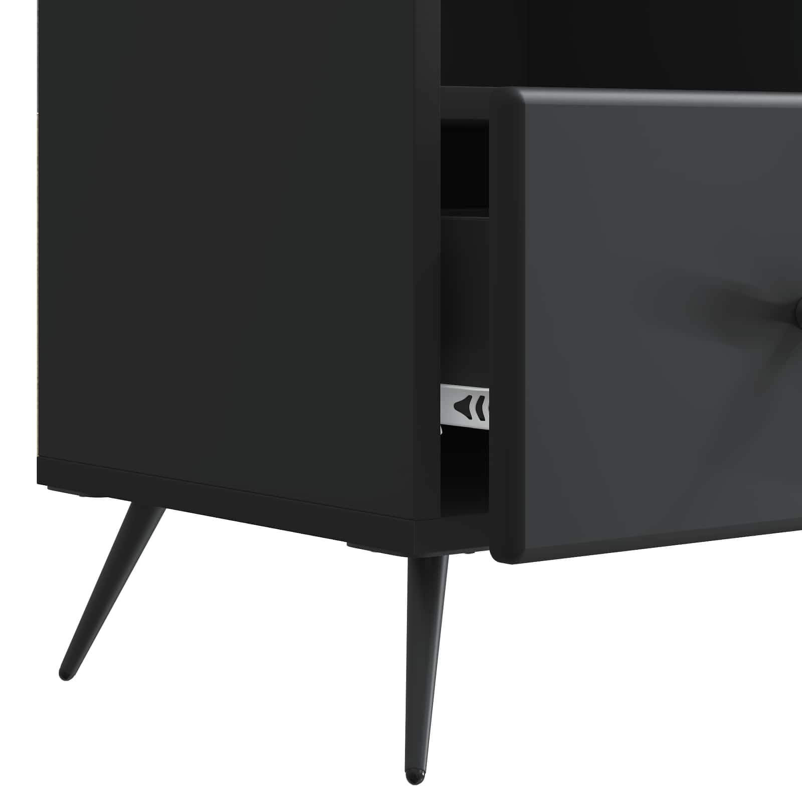 TV-Schrank Schwarz 102x34,5x50cm Fernsehtisch Holzwerkstoff