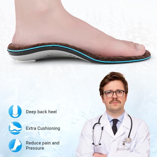 Image of VALSOLE Heavy Duty Support Pain Relief Orthotics - 220+ lbs Plantar Fasciitis High Arch Support Insoles for Men Women, Flat Feet Orthotic Insert, Work Boot Shoe Insole, Absorb Shock with Every Step