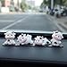 DOPENSPI 6PCS Cute Cow Car Dashboard Decor, Mini Cows Car Accessories Cow Print Rear View Mirror Decor Cows Dash Decorations Cute Cars Decal for Women Girl Cars Home Desk Gifts
