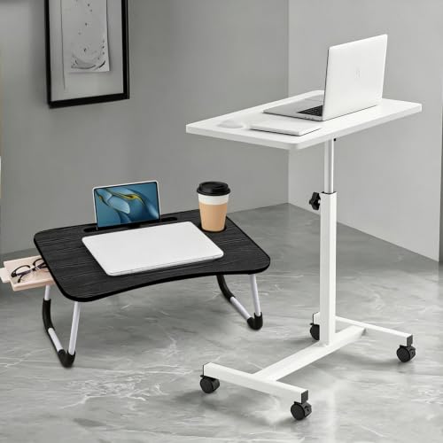 Adjustable Overbed Table with Lap Desk Set