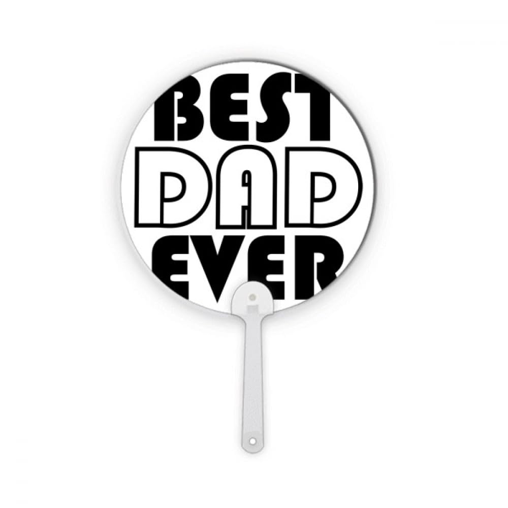 Éventail rond en plastique Best Dad Ever pour rafraîchissement d'été