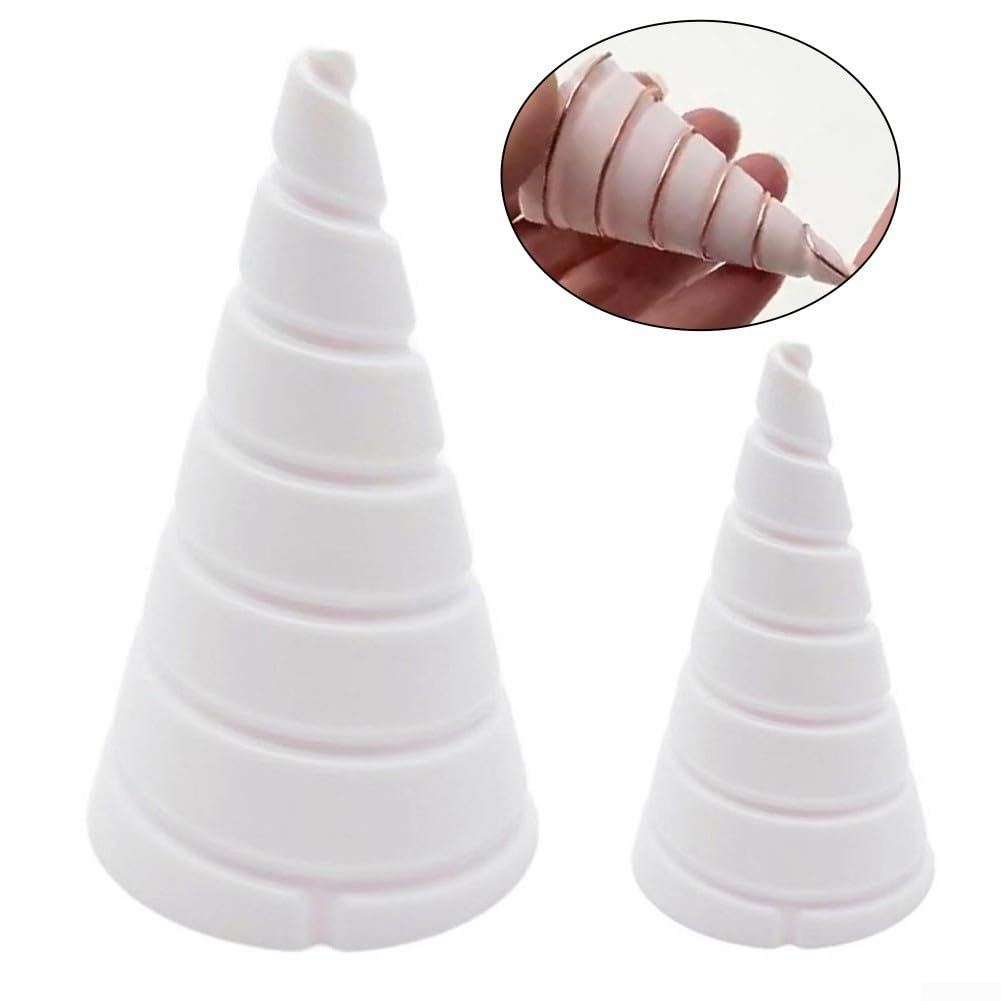 Oniissy - Set di 2 attrezzi avvolgitori a cono Fibonacci per filo di rame da giardinaggio ed elettrocoltura, kit di rame per elettrocoltura, attrezzi da giardino con filo di rame puro (piccolo e