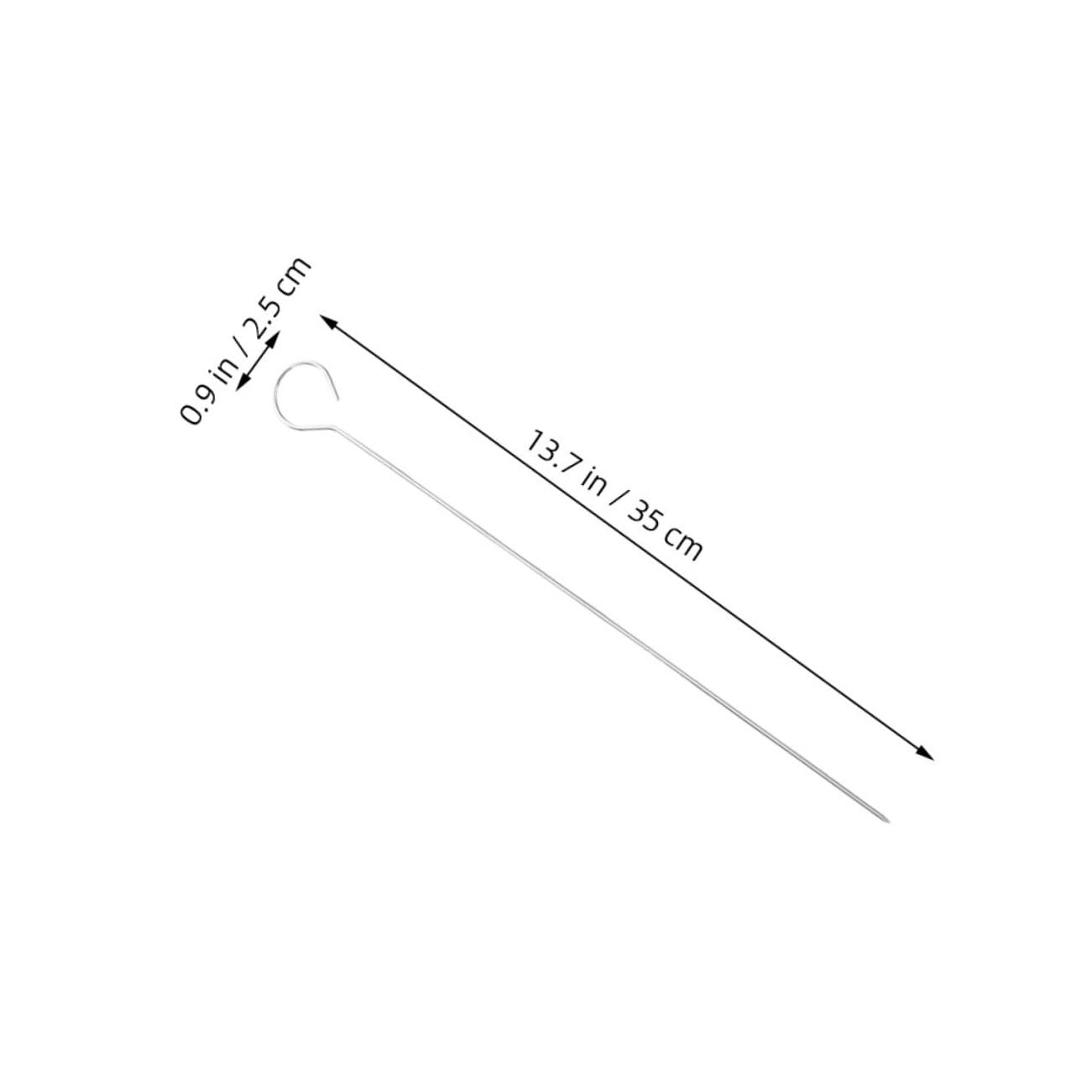 HEMOTON 25PCS Heavy Duty Reusable Bbq Sticks for Grilling Chicken Shrimp Vegetables Easy to Clean Kabob Sticks for Outdoor Cooking Camping and Parties