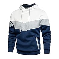 MATERIAL: 100% Polyester. Mens hoodies, Warm, Soft and Lightweight, Comfortable to wear, Non-pilling, Resist fading. FEATURES: Creative Patchwork makes the hoody more Attractive and Unique, Long Sleeve, with Drawstring and two Pockets. Elastic cuffs ...