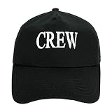 4sold Jungen Männer Frauen 100% Baumwolle Kapitän Yachting Baseball Cap Inschrift Schriftzug Sonne Sommer Hut Schwarz Weiß - Crew,Kids