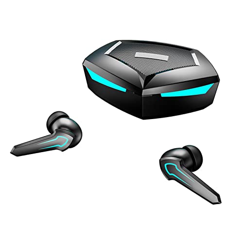 Zunate Écouteurs de Jeu sans Fil, Casque Bluetooth 5.2 à Deux Modes Intégré, Microphone Intégré, Latence Ultra Faible de 45 Ms, Synchronise Entièrement l'audio avec la Vidéo(Le Noir)