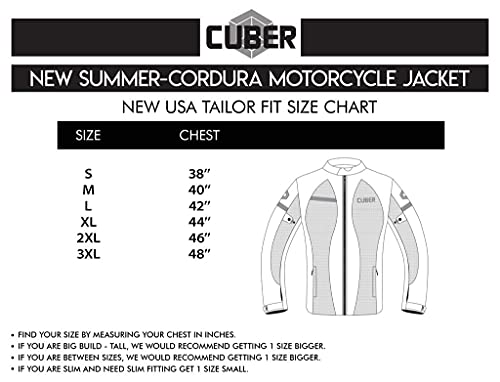 Cuber Motorcycle Cordura Jacket For Men-Mens Breathable Body Armor Black And White Jacket-Ce Armored Safety Jackets For Men. (Medium, White) #TOP7