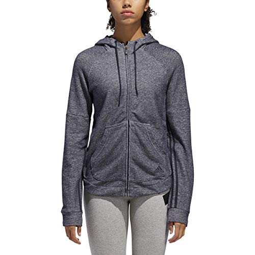 Image of adidas Women's Athletics Sport 2 Street Full-Zip Hoodie, Legend Ink/Legend Ink, S